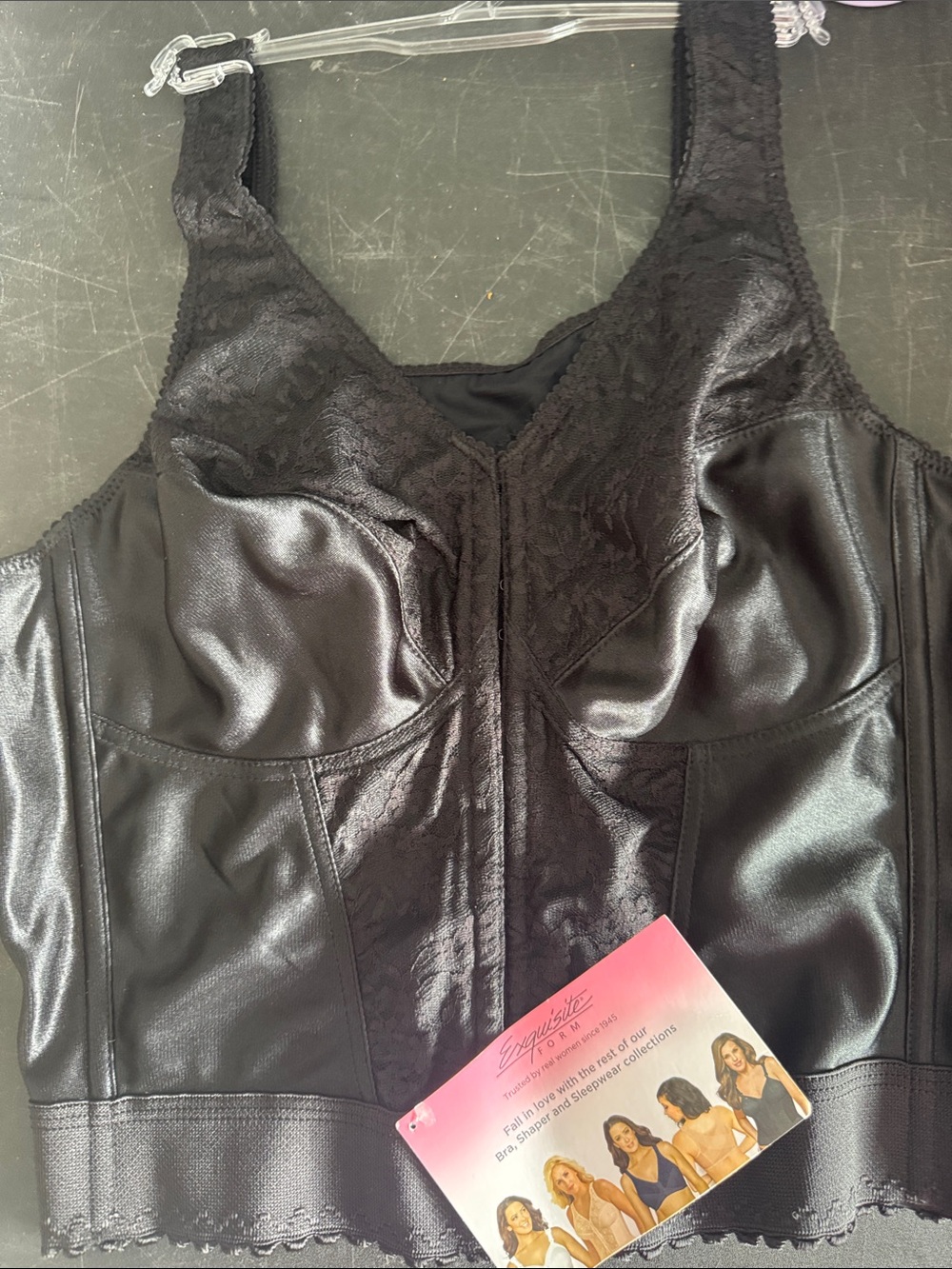 Exquisite Black Lace & Satin Longline Shaping Bodysuit